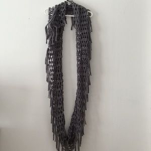 Grey with Silver Knit Loop